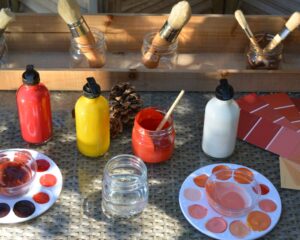 Revisiting pigments and discovering new hues in the atelier with red, yellow and white paint