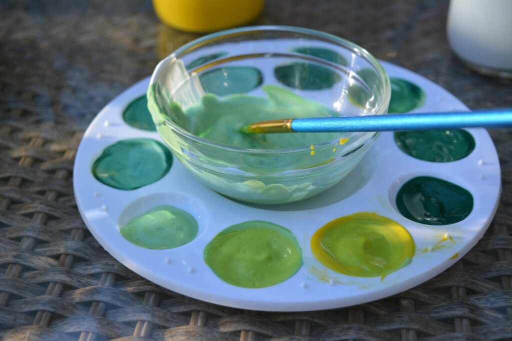 Shades of green that the created