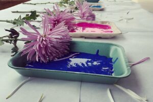 Revisiting flowers as paintbrushes