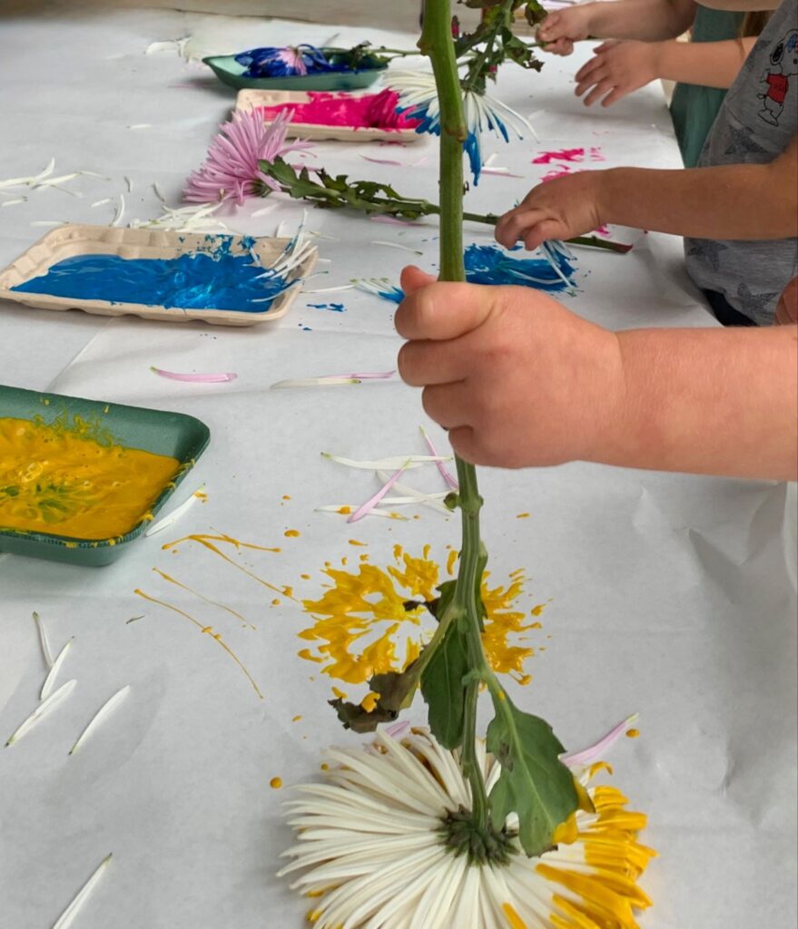 The flower painting itself
